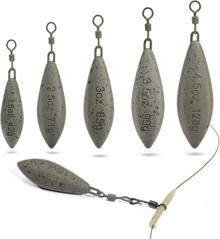 Karper Visserslood Set - 5 Delig Met Diverse Gewichten