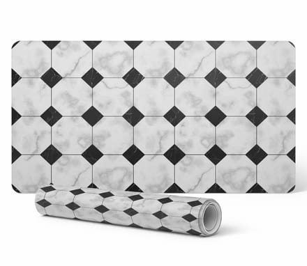 Duurzame gamingmat met geometrisch tegelpatroon, 90x45 cm
