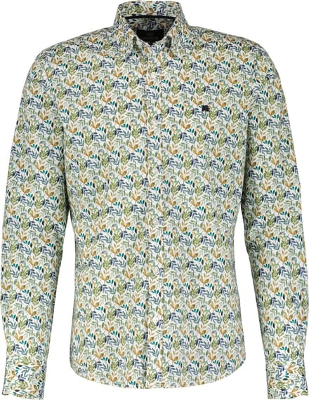Lerros - Lange mouw overhemd - Heren - L - 100 WHITE - Katoen - 2491464
