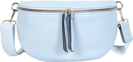 Qischa® - Crossbody heuptas bumbag - uni riem - soft - bleu claire - vegan - medium size