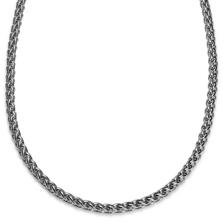 Essentials | 8 mm Zilverkleurige Ketting met Tarweschakels