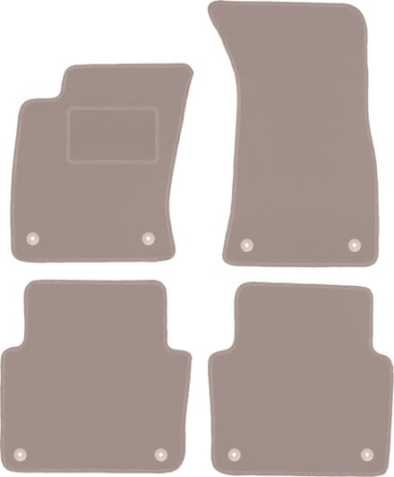 Beige veloursmatten voor: Audi A8 D3 sedan (2002-2009)