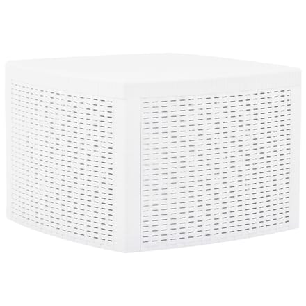 vidaXL - Bijzettafel - 54x54x36,5 - cm - kunststof - wit