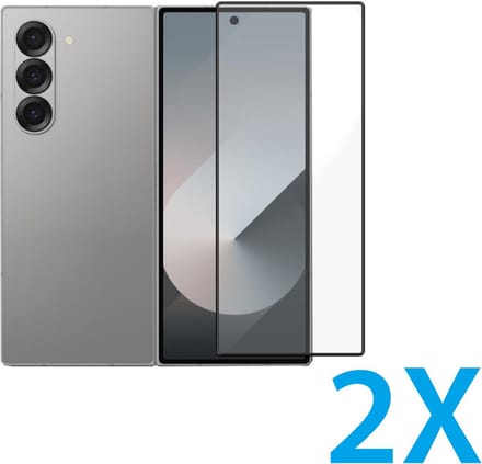 2x Full Cover Screenprotector Geschikt voor: Samsung Galaxy Fold 6 - Screen protector - volledige glas - bescherming - beschermglas - ZT Accessoires