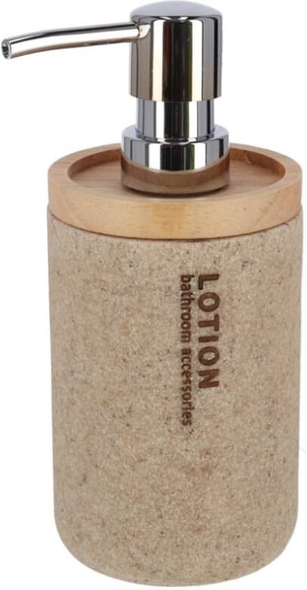Gerimport Zeeppompje - bruin - lotion - 17 cm - navulbaar - toilet/badkamer