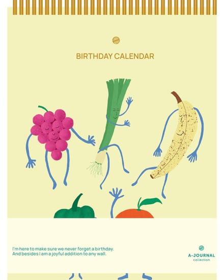 A-Journal - Verjaardagskalender - Spiraalgebonden - Fruity