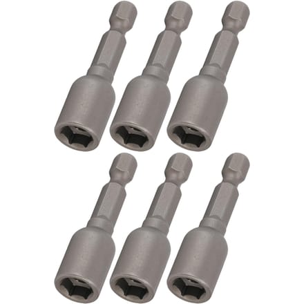 10 stuks Kracht Dopsleutel Zeskant Magnetische Bitset Dop Slagboorbits M8x48mm 14in SchachtGrijs