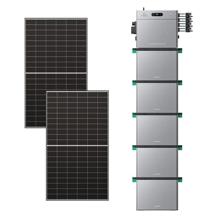 Zendure SolarFlow 2400 Pro - SolarFlow 2400 Pro (2.4 kWh) / 5*AB3000L (14.40 kWh) / 2*515W Bifacial Panel  (1300Wp Max)