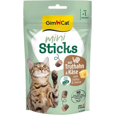 Gimcat Mini Sticks - Kattensnack - Kalkoen Kaas 50 g