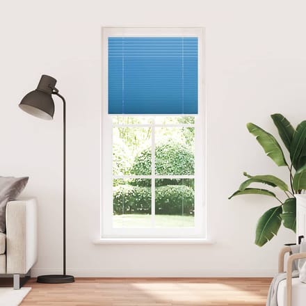 vidaXL - Plissé - rolgordijn - 95x200 - cm - stofbreedte - 94,4 - cm - polyester - blauw