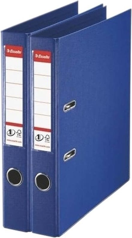 Esselte Ringband mappen/ordners - 2x - blauw - A4 - opbergen - kantoorartikelen