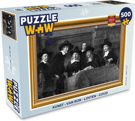 Puzzel Kunst - Van Rijn - Lijsten - Goud - Legpuzzel - Puzzel 500 stukjes