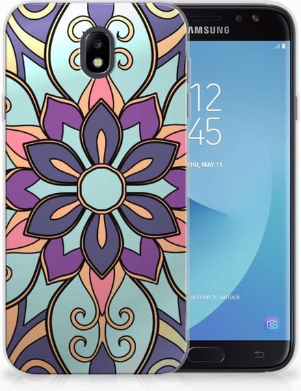 Samsung Galaxy J7 2017 | J7 Pro TPU Case Purple Flower