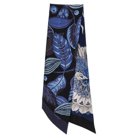 Ferragamo Gedrukt Mini Bandeau in Blauw Zijde
