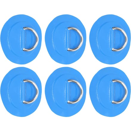6 Stuks PVC D-ring Patch Elastisch Touw Set Roestvrijstalen D-ring Patch Bungee Koord Set Blauw gray