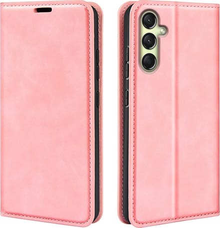 MobyDefend Hoesje - Geschikt voor Samsung Galaxy A16 - Luxe Wallet Bookcase (Magnetische Sluiting) - Roze