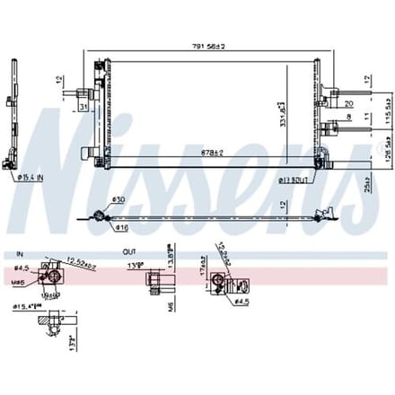 Condensator, airconditioning NISSENS 941434