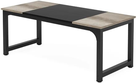 NordHaus Computertafel - Computerbureau - Werkbureau - Extra Groot Werkblad 180 x 80 cm - Vintage Grey