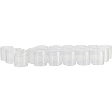 VBS Plastic potten met schroefdeksel "Hoog", 20 stuks