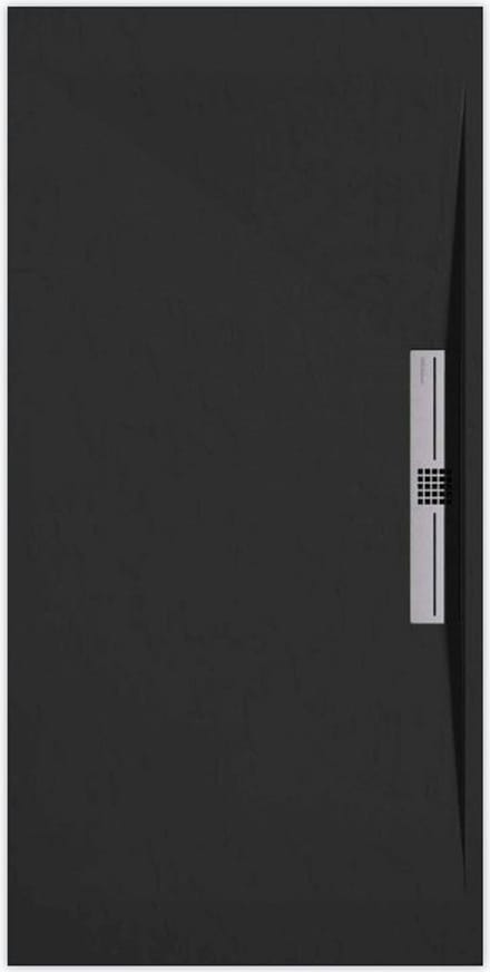 Sanifun douchebak Stone Side Black Slate 900 x 700 S