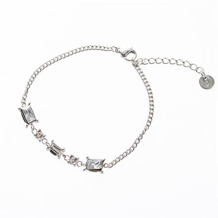 Go Dutch Label Armband (sieraad) schakel en gekleurde stenen Silver B2738-1