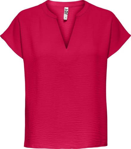 JDY Dames Effen Korte mouw Blouse Basis V-hals Bluseshirt Top JDYLION