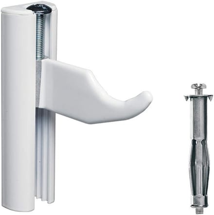 Universele Plaatbeugel voor Radiator en Verwarming - Wit Aluminium - Voor Gipsplaat