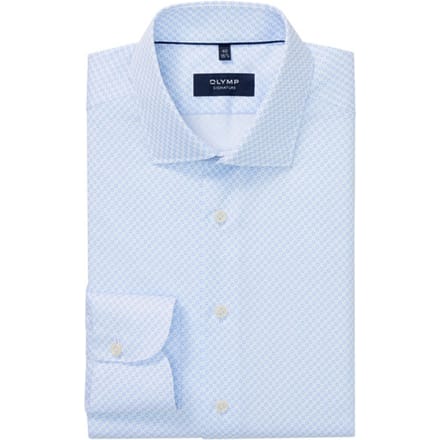 OLYMP Signature Overhemd, Tailored Fit, Signature Kent, Bleu