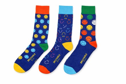 Happy Smiley Socks - Giftbox - 40 42 44 46 - heren - cadeau