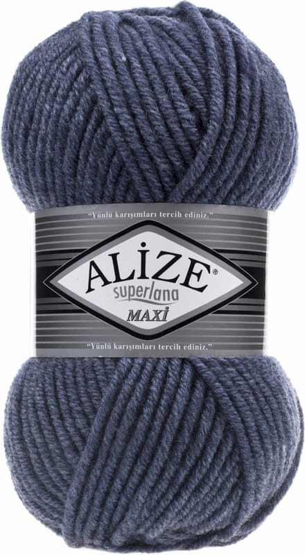 Alize Superlana Maxi 203 Denim Melange Pakket 5 Bollen 500 Gram