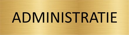 CombiCraft deurbordje Administratie in goud met tape - 165 x 45 mm