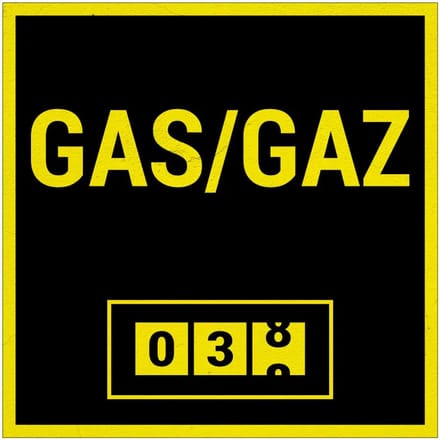 Gasmeter bord | Forex Re materiaal | 20 x 20 cm