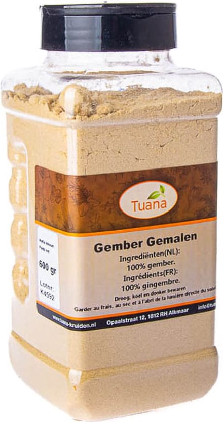 Tuana Kruiden - Gember Gemalen (djahe) - Strooibus 350 Gram - Tuanashop - GP-G-0003