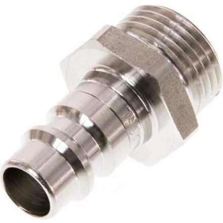 RVS 306L DN 7.2 (Euro) Luchtkoppeling Insteeknippel G 3/8 inch Buitendraad - CLP7-M-SSL-P-038