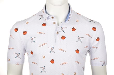 Eden Valley poloshirt wit baseball