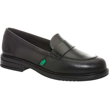 Kickers Dames/Dames Lach Leren Loafers (Zwart)