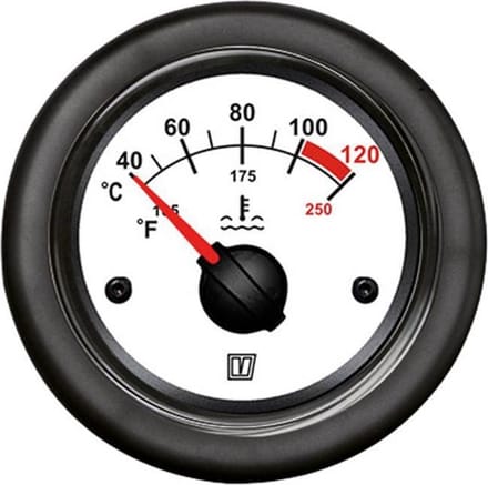 VETUS TEMPW witte Temperatuurmeter 12/24V