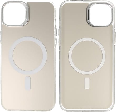 Magsafe Hoesje Geschikt voor iPhone 16 Plus - Magnetisch Smartphone Hoesje - Wit