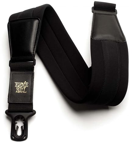 Ernie Ball 4146 PolyLock Neopreen Gitaarband Zwart - Extra Breed