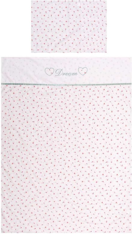 Briljant Baby Dekbedovertrek Fleur - Ledikant - 100 x 135 + Sloop 40x60 - Roze