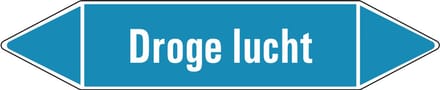 Droge lucht leidingmarkering op vel 252 x 52 mm - 3 per vel