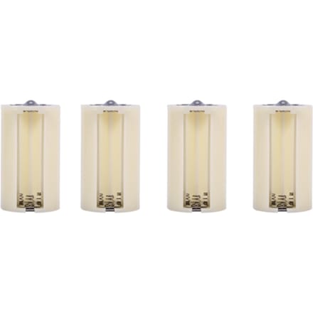 4 stuks Universele 3 AA naar D Maat Parallelle Batterij Converter Adapter Houder Cases Doos Wit beige