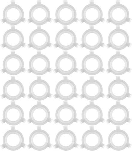EGoods - Lampenkap Adapter Ring - Set van 30 stuks - Wit - Polypropyleen - E27 naar E14 - Lampenkap Adapter Ringen