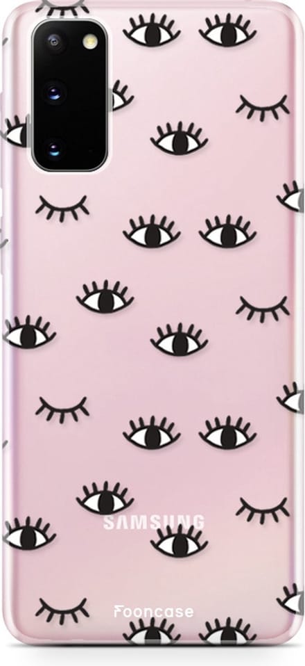 Fooncase Hoesje Geschikt voor Samsung Galaxy S20 - Shockproof Case - Back Cover / Soft Case - Eyes / Ogen