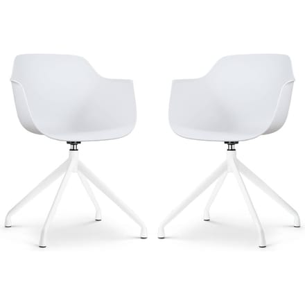Set van 2 eetkamerstoelen Nola-Puk draaibaar | Nolon