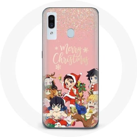 Coque pour Samsung Galaxy A20e Demon slayer merry christmas affiche Anime Manga