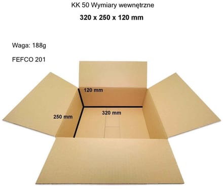 Heykapak KK 50 - Kartonnen Klapdoos - 320x250x120mm - 3-laags Golfkarton