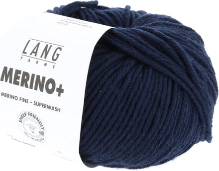 Lang Yarns Merino Plus - 35 donkerblauw - Merinowol Garen