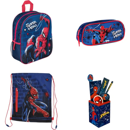 Spiderman schoolset; rugzak, etui, gymtas en schrijfwarenset