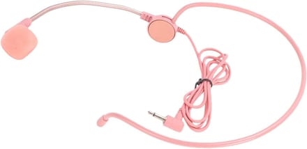 Nep Headset - Oefen Microfoon - Cosplay Optreden - Draaibare Microfoon - 24.5 cm - Zachtroze